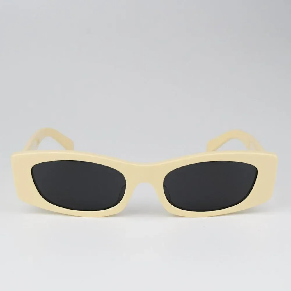 SALE! NEW Celine CL40245U 39A Butter Beige Smoke Geometric Unisex Sunglasses